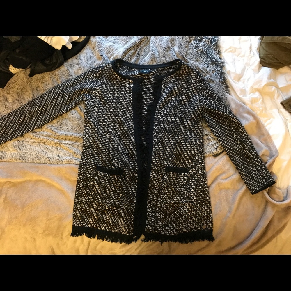 Only Long Cardigan with Fringes